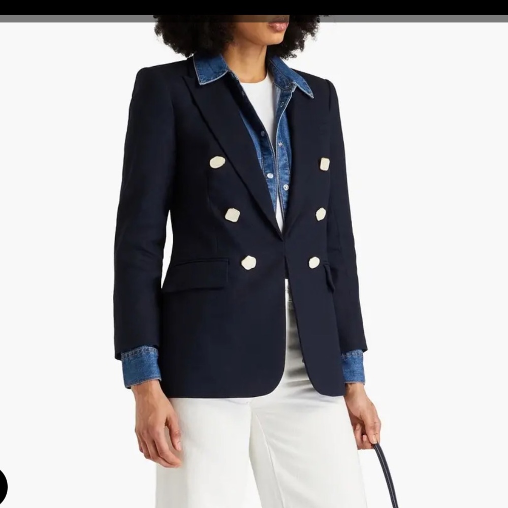 Jason Wu Dark Blue Blazer with Light Gold Accents